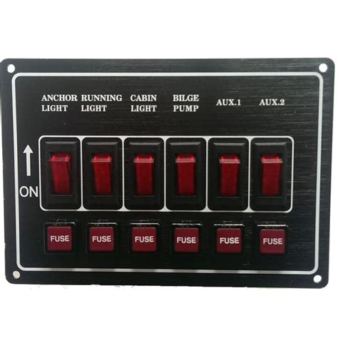 electrical switch panel box|12v fused switch panel marine.